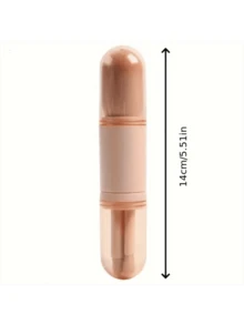 1pc/2pcs 4-In-1 Portable Makeup Brush Set - Retractable, Mini Professional Foundation, Blending, Powder And Eyeshadow Brushes For Women - Nylon Bristles, ABS Handle - Pink - View 10