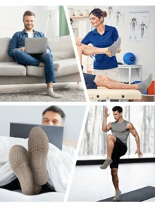 5 أزواج جوارب قارب مانعة للانزلاق، سمك عادي ذات لون واحد، مناسبة للمنزل والمستشفى والنادي الرياضي والبيلاتس واليوغا - متعدد الألوان - مشاهدة 4