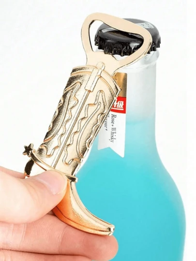 Metal Boot Shaped Bottle Opener, Creative Bar Tool, Western Theme Party Favors, Wedding Guest Gifts And Decor, Holiday Gifts, Baby Shower Party Favors, Bottle Openers, Bar Accessories, Suitable For Holidays, Weddings, Parties, Beer, Cans, Bottle Decoration, Home Decor, Christmas Gifts, Cup Accessories, Gifts For Friends And Family, Christmas Parties, Outdoor, Camping, Gifts For Dad