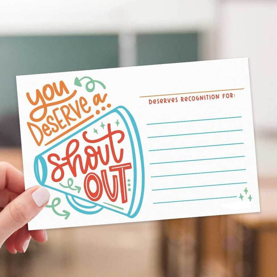 Colorful Positive Reinforcement Cards - Thank You And Recognition Reward Cards, 3 Designs, Suitable For Praising Teachers, Students, Employees, Office Personnel, Suitable For Back To School Or Work Bulletin Board Use - A - View 1