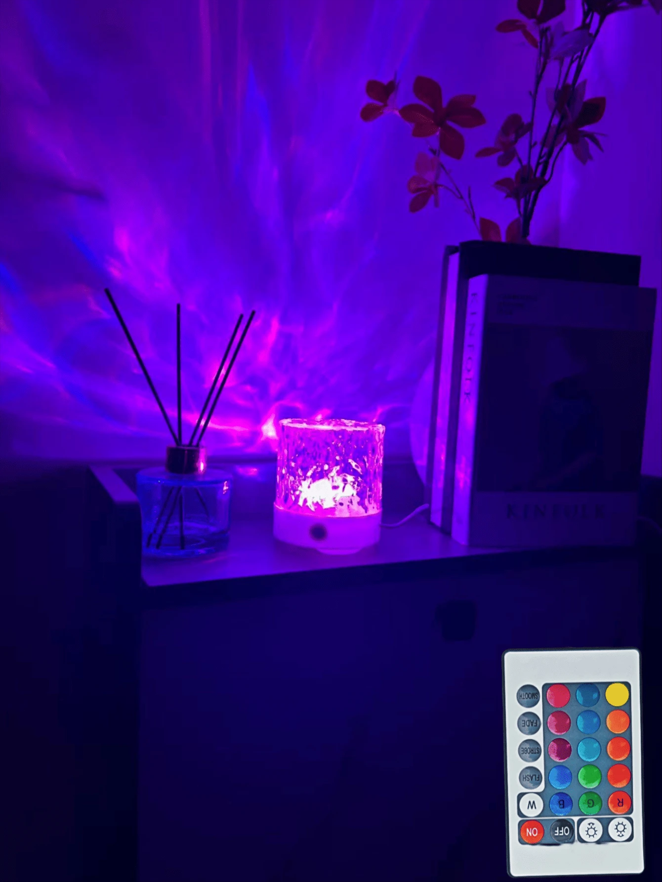 1 pezzo Lampada artistica a onde d'acqua a 16 colori con controllo remoto USB e touch, illuminazione ambiente dimmerabile, decorazione in vetro, luce atmosferica cielo stellato adatta per camera da letto e decorazione soffitto, realizzata in materiale di alta qualità, perfetta per camera da letto, soggiorno, matrimonio, festa di compleanno, regalo - Multicolore - Visualizzare 1