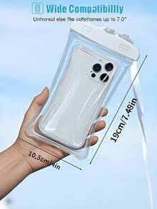 1/2 PCS Waterproof Bag Universal IPX8 Waterproof Phone Pouch Airbag Waterproof Mobile Phone Bag Swimming Underwater Waterproof Phone Case Beach Cellphone Dry Bag For Smartphone(Black+White) Travel Essentials Travel School Back To School School Supplies Holiday Camping Holiday Essentials Vacation Accessories Mini Summer Travel Accessories Travel Must Haves School Accessories Stuff Back To School Supplies - Multicolor - View 2