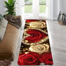 Thảm trải sàn phòng tắm in hình trái cây lễ hội, chất liệu polyester dệt kim nhẹ, có thể giặt, chống trơn trượt và chống thấm nước, thảm xốp dày dặn cho phòng ngủ, nhà bếp, hành lang, phòng tắm - Thảm trang trí Giáng sinh - 1 - Xem 11