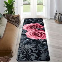 Thảm trải sàn phòng tắm in hình trái cây lễ hội, chất liệu polyester dệt kim nhẹ, có thể giặt, chống trơn trượt và chống thấm nước, thảm xốp dày dặn cho phòng ngủ, nhà bếp, hành lang, phòng tắm - Thảm trang trí Giáng sinh - 2 - Xem 10