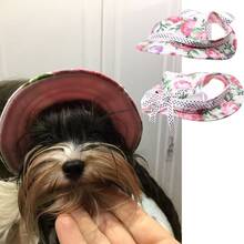 1 pieza Sombrero transpirable con protección solar para mascotas, gorra para perros con protección solar para exteriores en verano - Multicolor - Ver 17