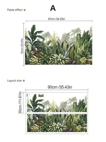1片热带绿色植物背景墙贴，大型绿色鹦鹉墙贴，卧室客厅入口背景墙壁画，PVC自粘可移除墙贴，墙面装饰防水防油自粘可移除墙贴，房间装饰，家居装饰，墙面装饰，浴室装饰，卧室装饰，房间装饰用品，客厅装饰，房屋装饰，家居装饰，客厅墙面艺术，壁纸贴纸，个性化贴纸 - 牆貼 - 查看 4