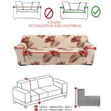 1pc Milk Silk Fabric Non-Slip Elastic Decorative Sofa Cover, Universal Fit For 1/2/3/4 Seater Sofa, Pet/Dust Proof, Printed Feather Pattern, Suitable For Spring, Summer, Autumn, Winter - Multicolor - View 14