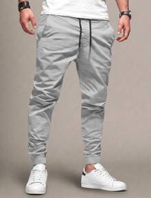 Kit 3 Men's Jogger Pants In Premium Twill With Pockets - Nhiều màu - Xem 5