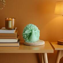 1pc 3D Fluffy Sheep Shaped Silicone Mold, DIY Handmade Fragrance Candle, Plaster, Diffuser Decor - A-White - View 7