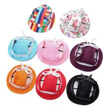 1 pieza Sombrero transpirable con protección solar para mascotas, gorra para perros con protección solar para exteriores en verano - Multicolor - Ver 3