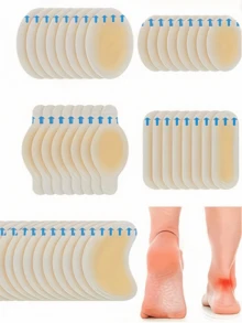 4 Pcs Multi-Functional Hydrogel Heel Protectors, Suitable For High Heels, Essential Foot Care, Soft Heel Cushions, Waterproof Pads - A-Skin Color - View 5
