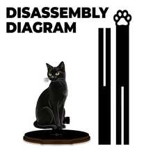 1pc Charming Black Cat Shaped Wooden Kitchen Paper Towel Holder, Single-Layer Design For Placing Dishcloth, Upright Standing Countertop Paper Towel Storage Rack, Adorable And Practical Decor For Kitchen And Dining Room - Black - View 3