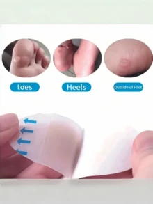 4 Pcs Multi-Functional Hydrogel Heel Protectors, Suitable For High Heels, Essential Foot Care, Soft Heel Cushions, Waterproof Pads - A-Skin Color - View 8