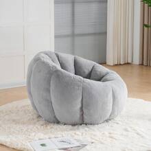 Futons - LIGHT GREY + Velvet + 1 Seat - View 10