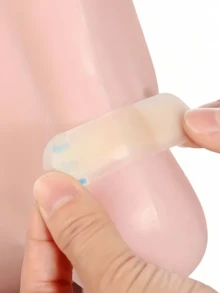 4 Pcs Multi-Functional Hydrogel Heel Protectors, Suitable For High Heels, Essential Foot Care, Soft Heel Cushions, Waterproof Pads - A-Skin Color - View 6