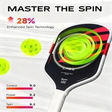 Vợt Pickleball lõi Boom Clone Foam EVA Power Sweet Dessert Balanced MOI Training System Raw Carbon Fiber EPP - Đỏ - Xem 9