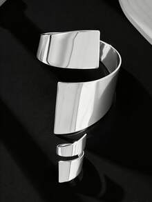 1条手链和1枚几何合金戒指套装 - 銀色 - 查看 2