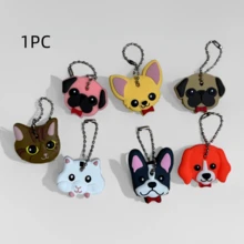 1 chiếc móc khóa hình động vật dễ thương. - Nhiều màu - Xem 11