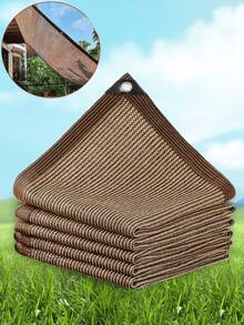 1件装防紫外线咖啡色高密度聚乙烯遮阳帆布，适用于栏杆安全围栏、花园围栏、凉亭遮阳棚、隐私屏风、户外遮阳网，防风、防鸟、防虫、防雪、防尘，适合夏季露营、户外游泳池和临时车库。 - 彩色 - 查看 12