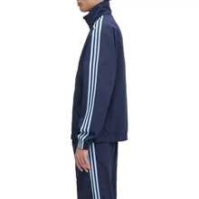 adidas originals 三葉草系列服 WAFFLE BBTT條紋經典復古立領運動休閒拉鍊長袖夾克 男女同款 奇妙白 - 藍色 - 查看 5