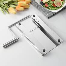 1 pieza Cortador de queso de acero inoxidable con escala, herramienta de cocina para dividir queso y mantequilla, cortador para hornear - Ver 11