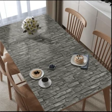 1 buah Wallpaper Tekstur Bata Vintage, Wallpaper Perekat Diri 3D, Dekorasi Dinding & Meja Berkualitas Tinggi Bertekstur Abu-abu, PVC Tahan Air, Dapat Dilepas, Mudah Dibersihkan dan Dipasang untuk Dapur, Ambang Jendela, Lemari, Renovasi Furnitur - B-Abu-abu - View 5