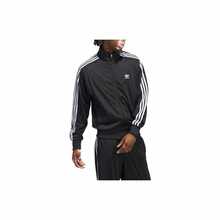 adidas originals ADICOLOR CLASSICS 三葉草 撞色條紋Logo純色拉鍊復古立領運動夾克 日版 秋季 女款 黑色 - 黑色 - 查看 2