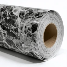 1 Cuộn Giấy Dán Tường Tự Dẹp Vân Đá Đen, Màng Trang Trí Tự Dẹp Chống Thấm Nước, Thích Hợp Cho Tấm Chống Bắn Nước Trong Bếp, Trang Trí Tường Phòng Tắm, Nhãn Dán Vinyl Phong Cách Công Nghiệp, Trang Trí Nội Thất, Dán Trên Bàn Cũ, Tủ TV, Bàn Đầu Giường, Thay Đổi Nhanh Chóng Phong Cách "Wabi-Sabi" Hoặc "Phong Cách Tối Giản" cho Nội Thất Cao Cấp, Trang Trí Nhà Cửa, Trang Trí Phòng, Trang Trí Cổ Điển. - 1PC - Xem 7