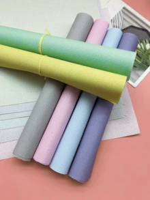 30*30cm Colorful Cross Stitch Fabric, One Side White, One Side Pink/Green/Blue/Purple/Gray/Yellow 6 Healing Colors, Embroidered Works Have Better Texture, Perfectly Suitable For Various Embroidery And Cross Stitch, Applicable For Handicraft Bloggers, DIY Enthusiasts, Professional Embroidery Studios - Small Grid 30*30cm - View 2