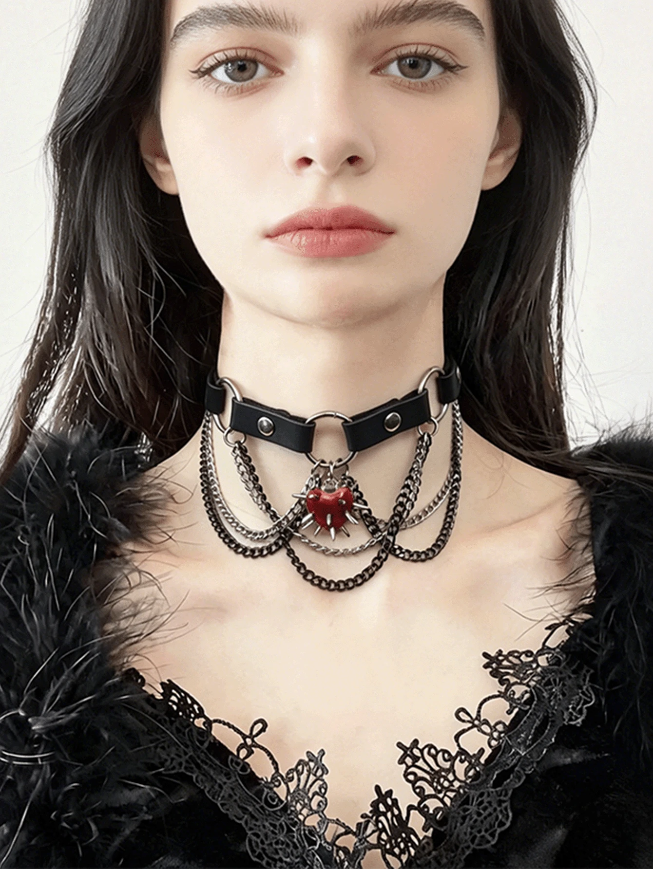 1 chiếc vòng cổ choker thời trang nữ phong cách tối giản, punk gothic, chất liệu da PU, thích hợp để đeo hàng ngày, dự tiệc, lễ hội âm nhạc, Ngày Valentine, Halloween, Giáng sinh và các ngày lễ khác. - màu đen - Xem 1
