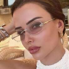 1 Pair Fashionable Casual Glasses For Women - 2520-transparent Sheet - View 4