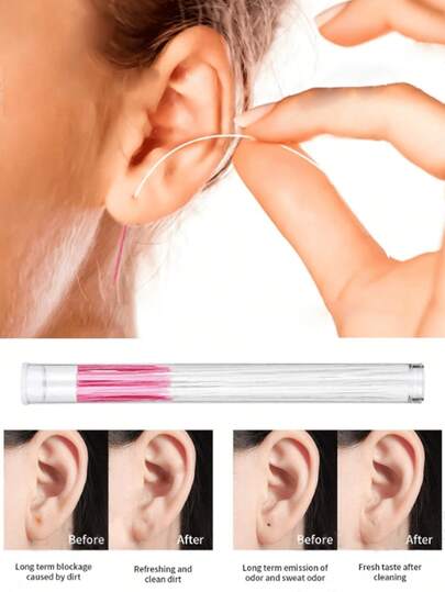 120pcs Pink Ear Hole Cleaning Sticks, Ear Cleaning Tool To Remove Dirt And Odor, Prevent Ear Hole Blockage, Cleaning Supplies