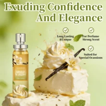 20ml Vanilla Cream Fragrance Mist For Women, Containing Coconut Milk, Cream, Apricot, Vanilla, Jasmine And Brown Sugar Scents, Compact Bottle For Convenient Carry, Long-Lasting And Romantic Aroma Suitable For Work, Study, Dates, Dining, And An Excellent Gift For Holidays - Vanilla Cream - 20ml - View 2