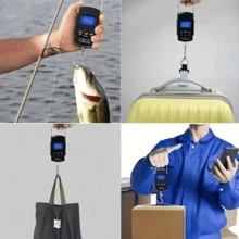 Compact High-Precision Portable Electronic Scale, Suitable For Home Use, Can Be Used To Weigh Luggage, Fish And Packages. Functions Include Electronic Luggage Scale, Fishing Postal Hanging Scale, Industrial Hanging Scale, Digital Scale, Hanging Scale And Fishing Scale. Requires 2*AAA Batteries - Multicolor - View 6