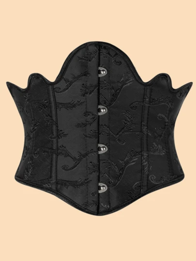 1 chiếc đai eo ngắn hình sừng hươu lượn sóng, đai corset hai mặt dành cho nữ, thích hợp cho trang phục dự tiệc.