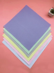 30*30cm Colorful Cross Stitch Fabric, One Side White, One Side Pink/Green/Blue/Purple/Gray/Yellow 6 Healing Colors, Embroidered Works Have Better Texture, Perfectly Suitable For Various Embroidery And Cross Stitch, Applicable For Handicraft Bloggers, DIY Enthusiasts, Professional Embroidery Studios - Small Grid 30*30cm - View 4