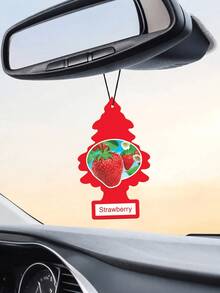 Difusor de fragancia para coche con forma de árbol - Difusor de aroma de papel apto para coche y hogar, hecho de papel absorbente, fragancia de larga duración, múltiples aromas populares disponibles, se puede colgar en el gancho del espejo retrovisor o en un estante, también se puede colocar en el coche, el armario, el zapatero, el dormitorio, etc. para desodorizar, refrescar el aire y crear una atmósfera agradable, diseño adorable y de moda con forma de árbol que añade encanto al espacio, accesorio colgante de fragancia para coche - A - Ver 2