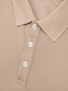 Bộ áo polo tay ngắn và quần short dây rút in logo hiệp sĩ dành cho nam, kiểu dáng rộng rãi thoải mái, phù hợp cho mùa hè, nhẹ nhàng và dễ chịu, thích hợp cho bãi biển và hoạt động ngoài trời. - Màu be - Xem 6