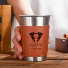 Groomsmen Gifts, Personalized Beer Cup, Beer Mug With Can Holder, Groomsman Gift, Groomsmen Proposal, Bachelor Party Gifts, Groomsmen Gifts, Best Man Gift, Personalized, Beer Mug, Beer Cup, Groomsmen Proposal, Wedding Party Gifts, Bachelor - Multi-colored Beer Mug - View 6