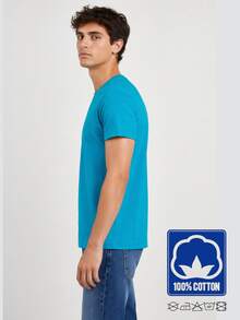 Roly 10 件裝短袖T 卹（48 小時內發貨） – 各種尺寸– 各種顏色– 100% 棉，雙圓領，加固接縫，管狀面料，基本款T 卹，男女通用T 卹，經濟型T恤. - 黑色 - 查看 7