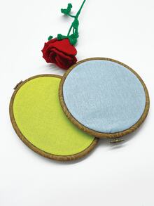 3pcs/Set Luxury Retro Embroidery Hoops, Round/Oval Faux Wood Embroidery Frames, Suitable For DIY Home Decor, Wall Art, Craft Kits, Suitable For Adults & Beginners, Gift Making - Antique Embroidery Hoop - View 5