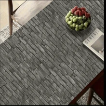 1 buah Wallpaper Tekstur Bata Vintage, Wallpaper Perekat Diri 3D, Dekorasi Dinding & Meja Berkualitas Tinggi Bertekstur Abu-abu, PVC Tahan Air, Dapat Dilepas, Mudah Dibersihkan dan Dipasang untuk Dapur, Ambang Jendela, Lemari, Renovasi Furnitur - B-Abu-abu - View 13