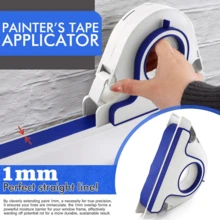 Aplicador de cinta multifuncional | Dispensador de cinta de enmascarar integrado con raspador | Esencial para pintura y decoración de paredes y pisos, duplica la eficiencia - A - Ver 6