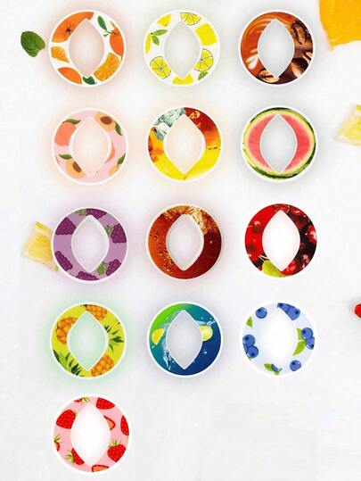 1 PC Ellipse Shape Flavor Rings For Bottle, Fruit Fragrance Rings For Water Bottle, Creative Water Cup Scented Rings For Outdoor Sports, Suitable For Fruit Fragrance Water Bottle