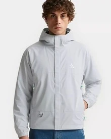 Nike ACG STORM-FIT 純色品牌Logo防水連帽拉鍊工裝休閒外套外套 男款 灰色 - 灰色 - 查看 7