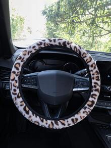 Car Interior Accessories Set Includes Leopard Print Steering Wheel Cover, Seat Belt Shoulder Pads, Gear Shift Knob Cover, Handbrake Cover, Armrest Pad And Other Non-Slip Durable Decorations, Suitable For All Seasons - Leopard - View 10