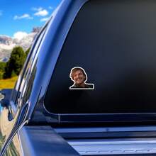 Pedro Pascal Portrait Sticker Mandalorian Merchandise Vintage Decorative Sticker - Waterproof Vinyl Sticker - Durable Matte Surface, Self-Adhesive Bumper Sticker, Suitable For Cars, Windows, Laptops, Trucks, Water Bottles - Multi-Purpose Durable Design, Car Sticker - Vinyl - View 6