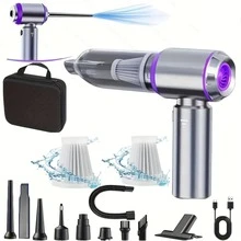Multifunctional Wireless Car Vacuum Cleaner With Battery Level Display, Portable High Suction For Home, Office, Camping, Handheld Duster With Crevice Tool & Soft Hose, Mini Blower/Suction/Blow 18000pa - Vacuum Cleaner - View 12