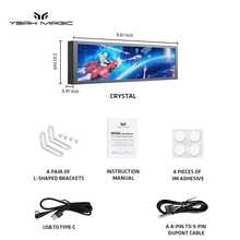 Yeah Magic Sí, Magic CRYSTAL D92 Pantalla secundaria de 9.16 pulgadas compatible con LIAN LI Geometric Future y varios otros casos de PC. También se puede colocar en el escritorio. Resolución 1920 * 462 - Blanco - Ver 5