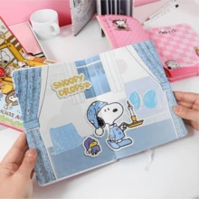SNOOPY 1本可爱史努比PU笔记本 高颜值彩色笔记本 动漫周边 学生文具 游戏 城市机构奖品（随机款式） - 彩色 - 查看 1